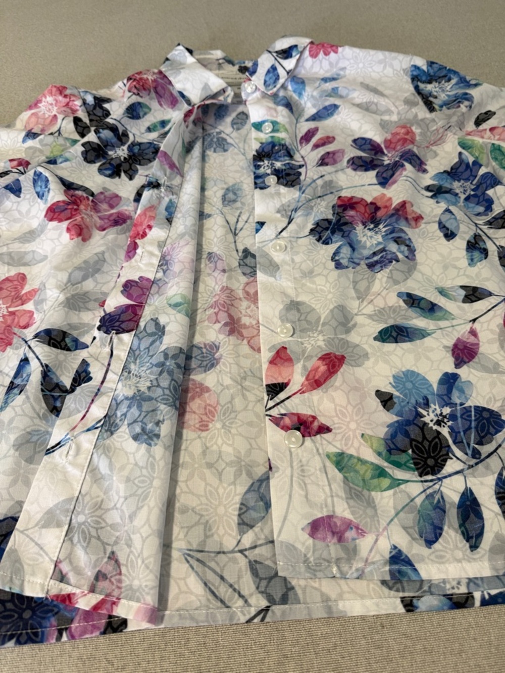 Alfred Dunner Petite Floral Button-Up  3/4 sleeve shirt SZMP - Picture 14 of 15